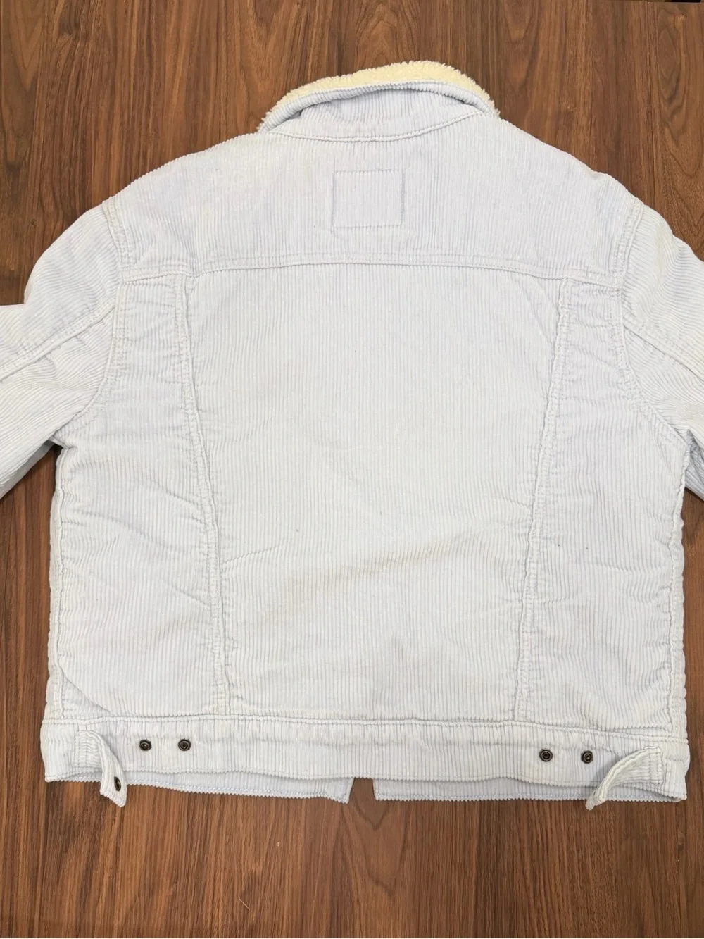 Levi's  Light Blue Corduroy Jacket with Cream Sherpa Collar Men’s L